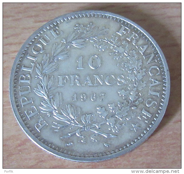 France - Monnaie 10 Francs Hercule 1967 En Argent - SUP+ - Autres & Non Classés