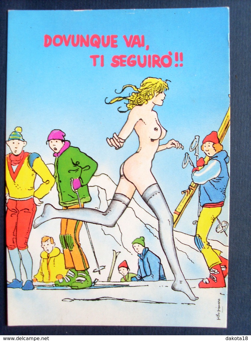 Illustrateur Italien ,manara ,dovunque Vai,ti Seguiro !!  ..non .circulée  .....cpsm.....gf. - Otros & Sin Clasificación