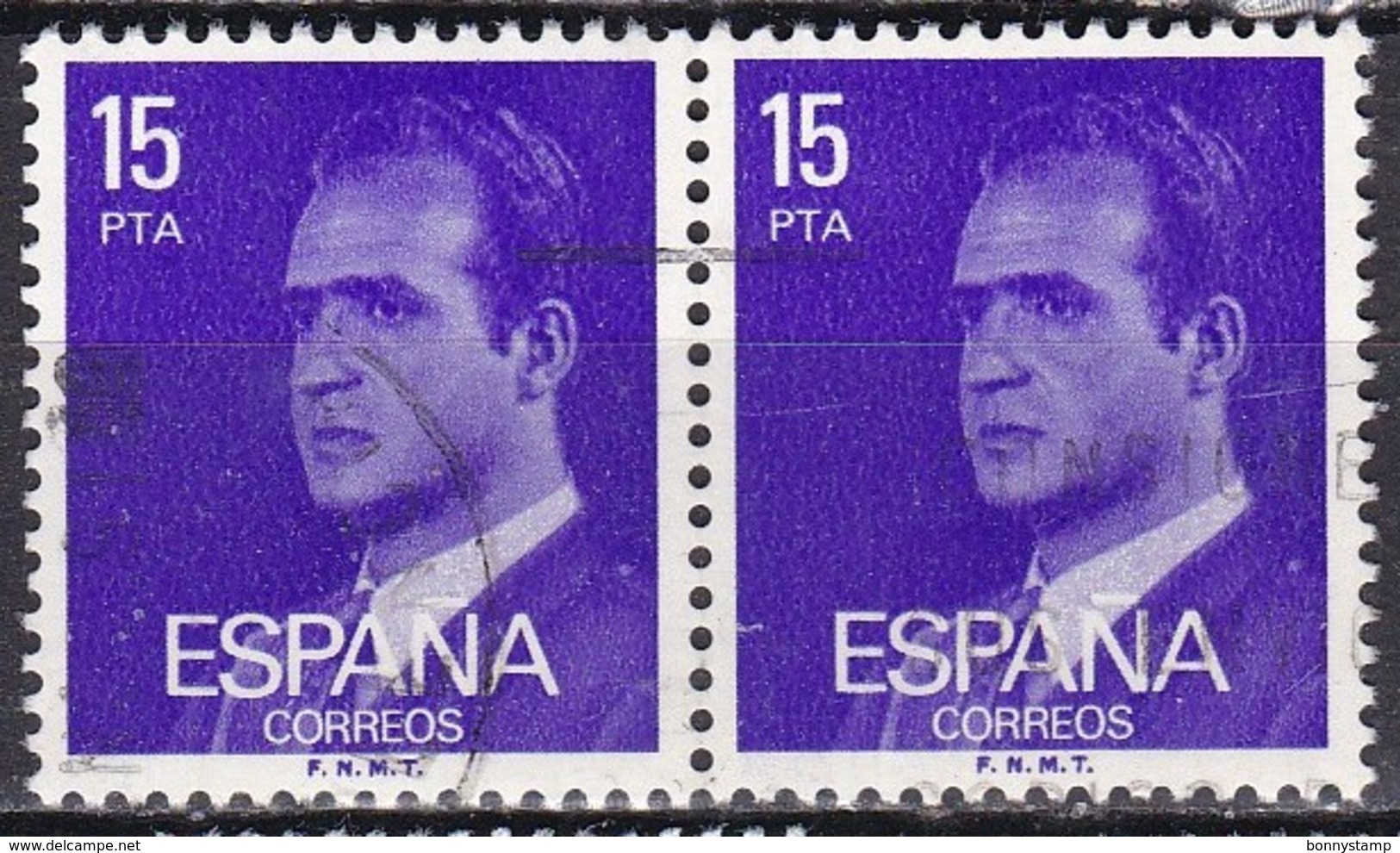 Spagna, 1976/77 - 15p King Juan Carlos, Coppia  - Nr.1985 Usato° - Usati