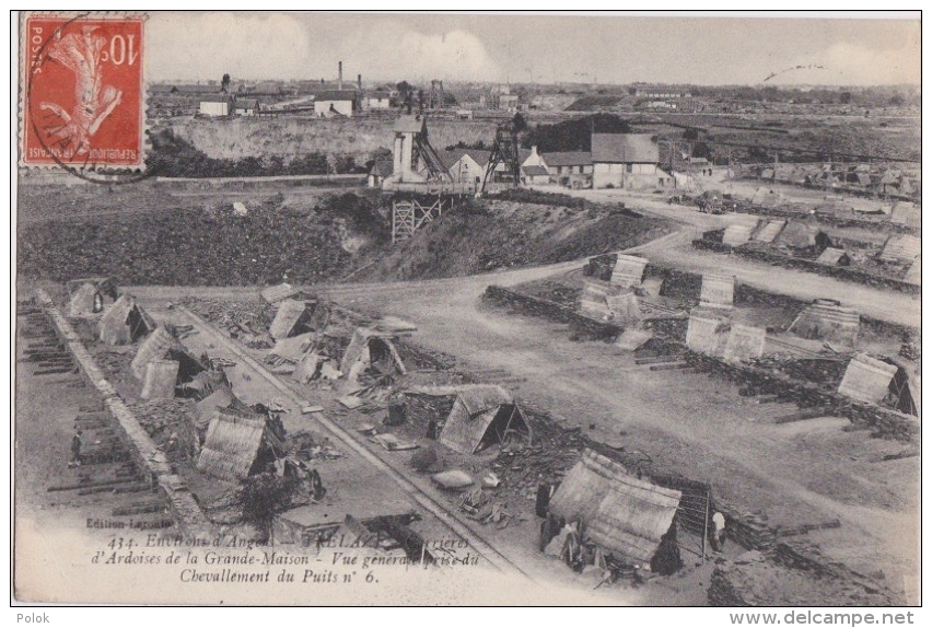 Bp - Cpa TRELAZE - Carrières D'ardoises De La Grande Maison - Vue Générale Prise Du Chevallement Du Puits N° 6 - Autres & Non Classés