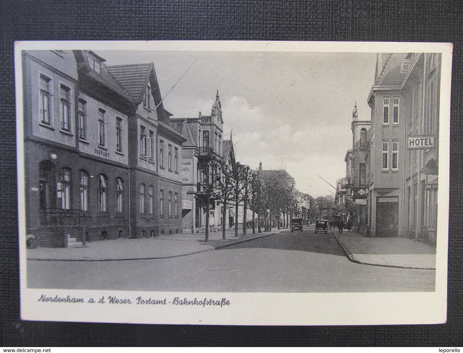 AK NORDENHAM Bahnhofstrasse Postamt Ca.1940  //  D*31933 - Nordenham