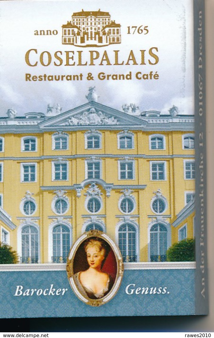 Dresden Zündholzschachtel Coselpalais Restaurant & Grand Cafe - Scatole Di Fiammiferi