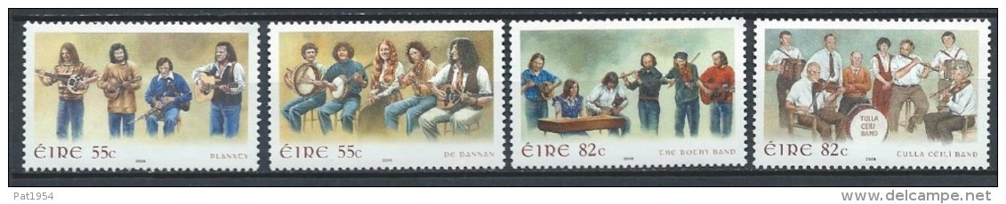 Irlande 2008 N°1851/1854 Neufs ** Groupes Musicaux - Nuevos