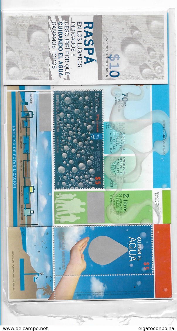 ARGENTINA LETS TAKE CARE THE WATER SPECIAL PRESENTATION BOOKLET - ECOLOGY ENVIRONMENT CARE - Nuevos