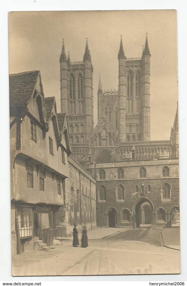 Angleterre Lincolnshire Lincoln Carte Photo By Smith The Minster Booksshop Steephill - Lincoln