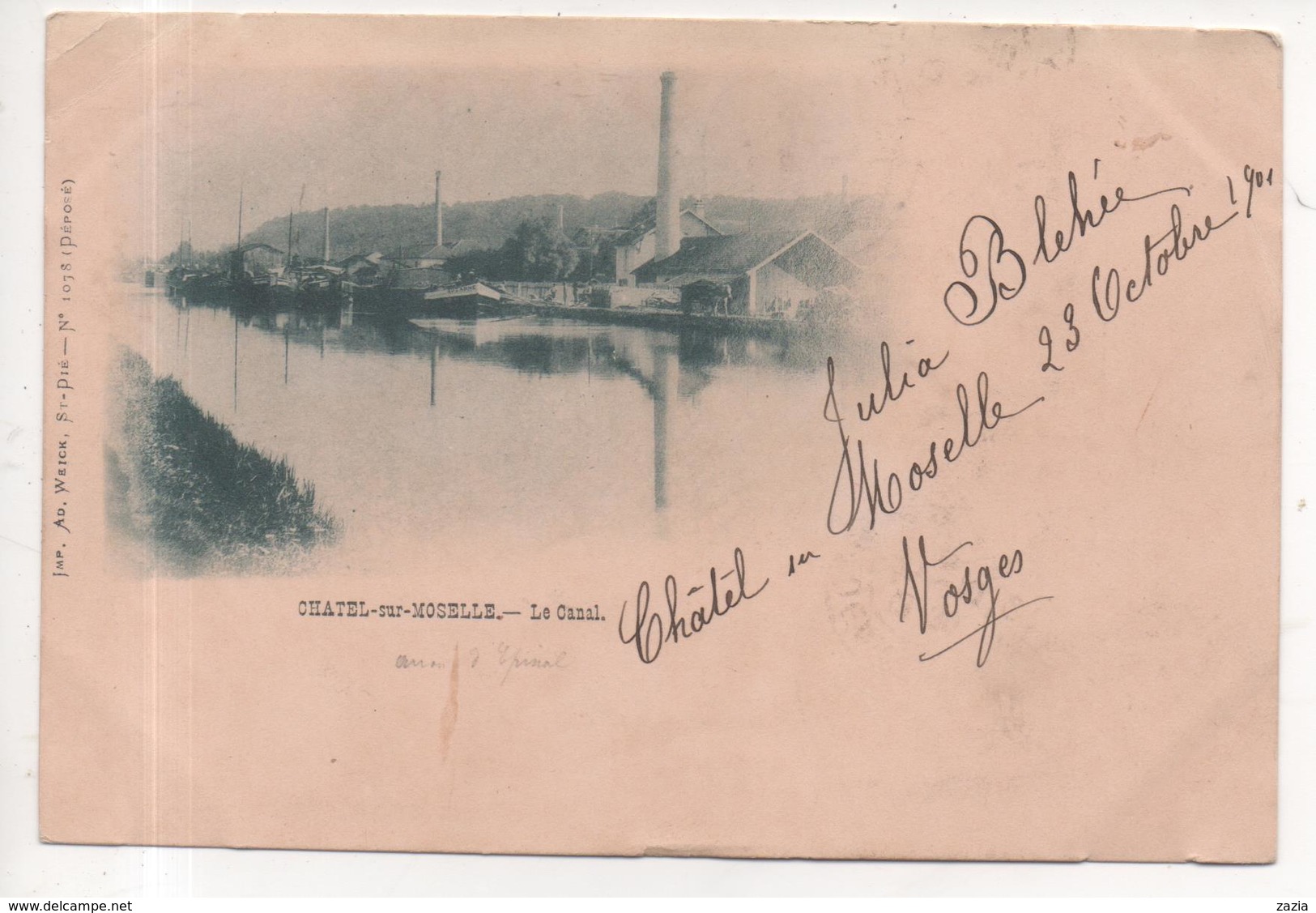 88.323/ CHATEL SUR MOSELLE - Le Canal - Chatel Sur Moselle