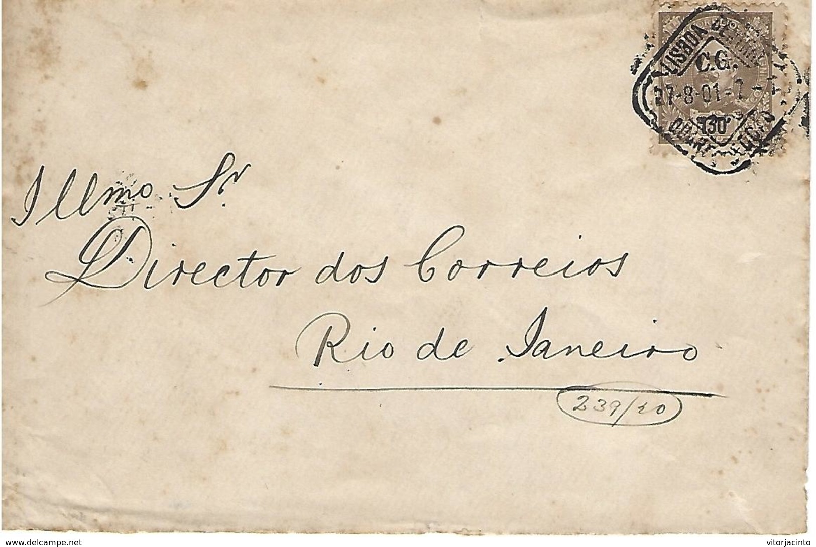 Carta Ao Director Dos Correios - Lisboa-Rio De Janeiro - Lettres & Documents