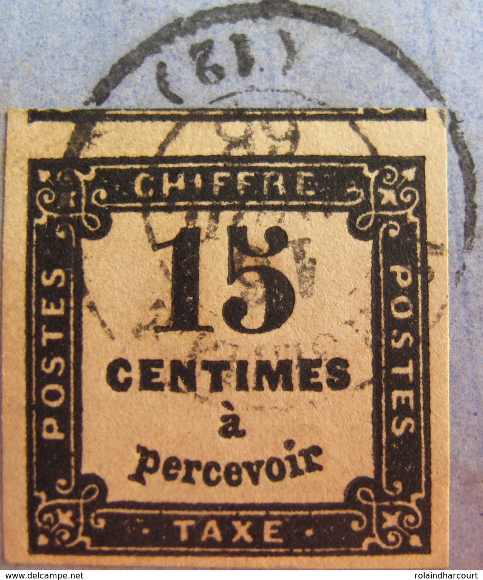 R1593/30 - TIMBRE TAXE N°3 + TIMBRES ITALIENS (PAIRE) Sur LETTRE (LAC) LIVOURNE (ITALIE) > MARSEILLE (FRANCE) - 1859-1959 Lettres & Documents