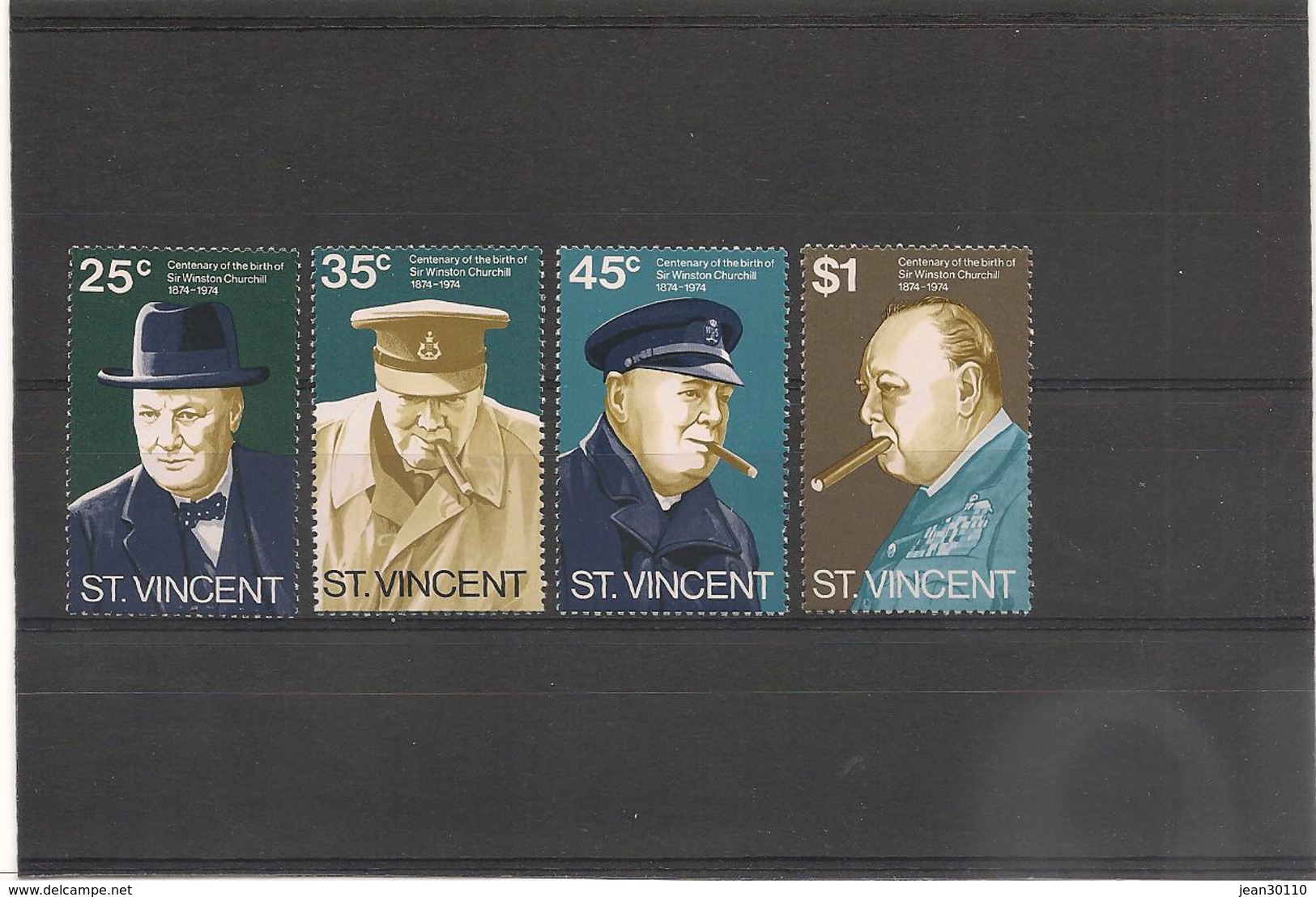 St VINCENT Année 1974 Centenaire Naissance De Winston Churchill N°Y/T : 368/71** - St.Vincent (1979-...)