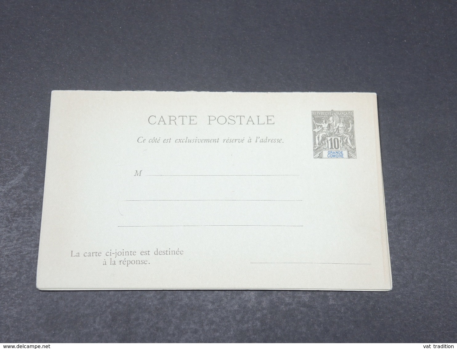 GRANDE COMORE - Entier Postal Type Groupe Avec Réponse Non Circulé - L 17803 - Briefe U. Dokumente