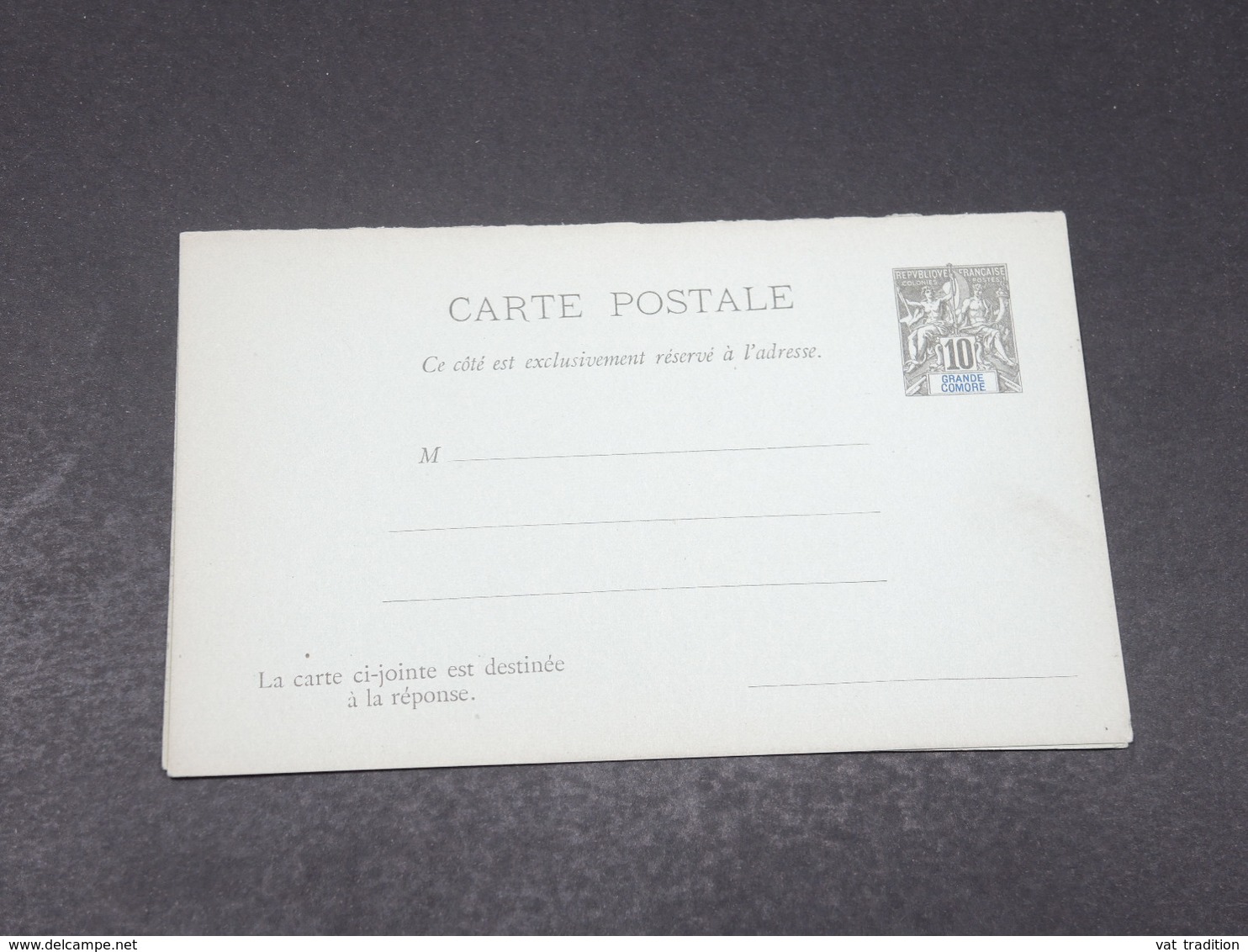 GRANDE COMORE - Entier Postal Type Groupe Avec Réponse Non Circulé - L 17804 - Briefe U. Dokumente