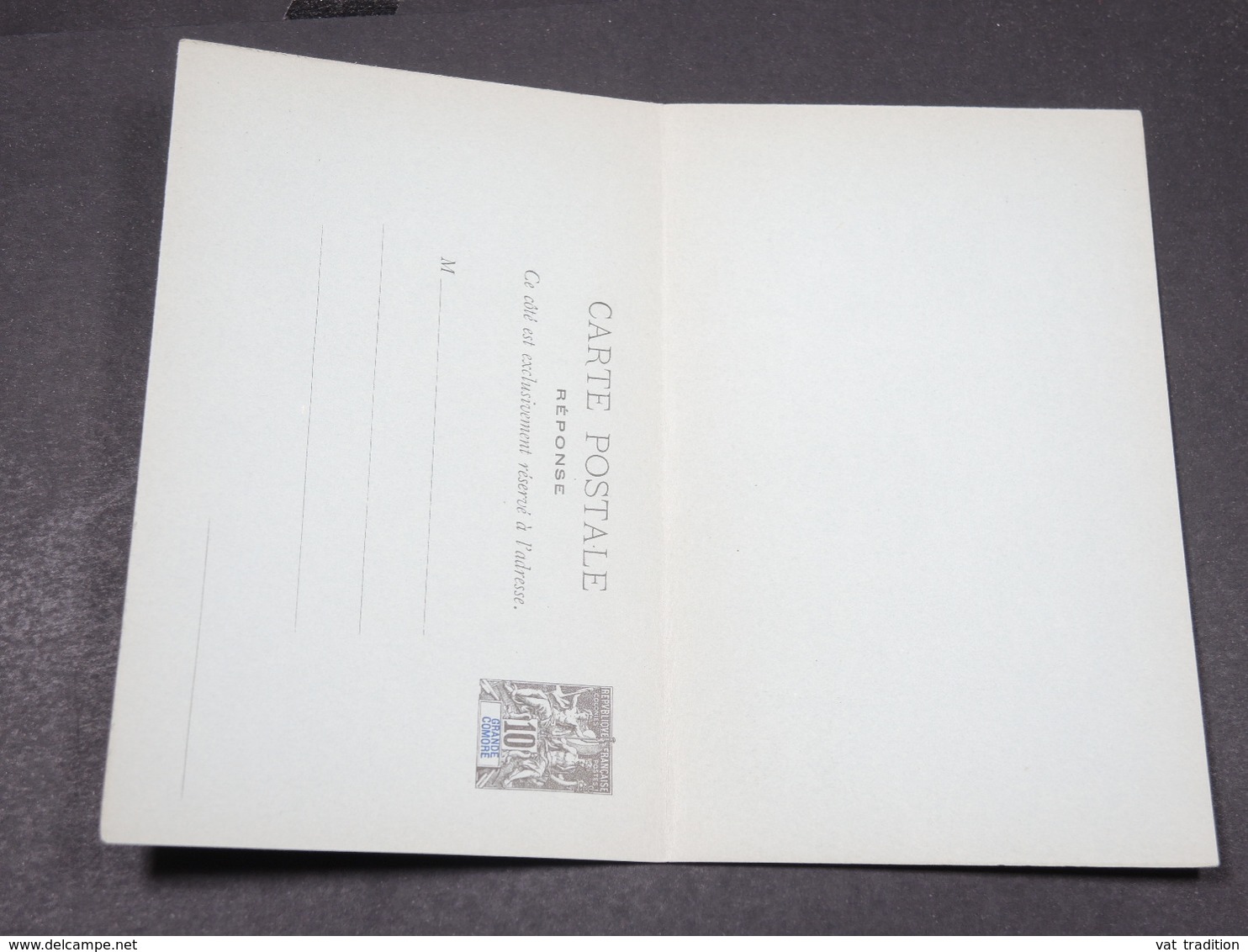 GRANDE COMORE - Entier Postal Type Groupe Avec Réponse Non Circulé - L 17805 - Storia Postale