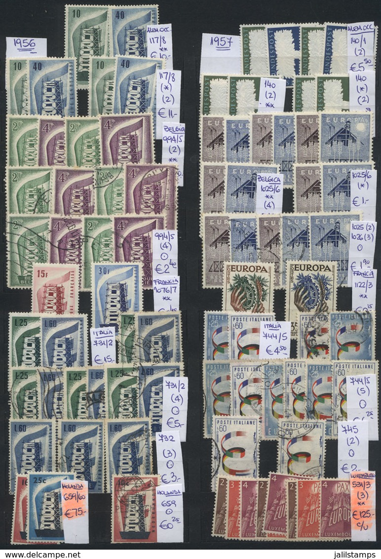 3 TOPIC EUROPA: Stock Of Sets And Souvenir Sheets TOPIC EUROPA In Large Stockbook, Some Stamps Used But Most UNMOUNTED,  - Sonstige & Ohne Zuordnung