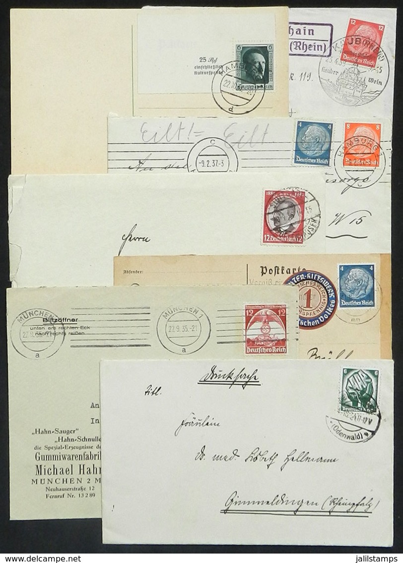 43 GERMANY: 7 Covers Or Cards Of 1934/1938, Interesting! - Other & Unclassified