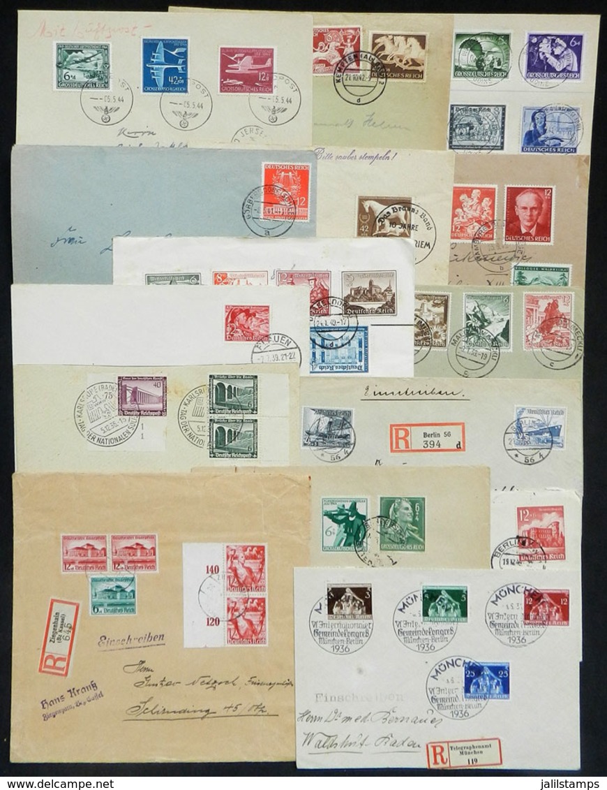 55 GERMANY: 15 Covers Used Between 1936 And 1944 With Very Attractive Postages, VF Quality! - Altri & Non Classificati