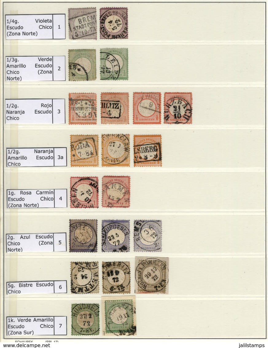 101 GERMANY: Accumulation Of Classic Stamps On Album Pages + 22 Letters With Good Postages And Cancels. The General Qual - Sonstige & Ohne Zuordnung