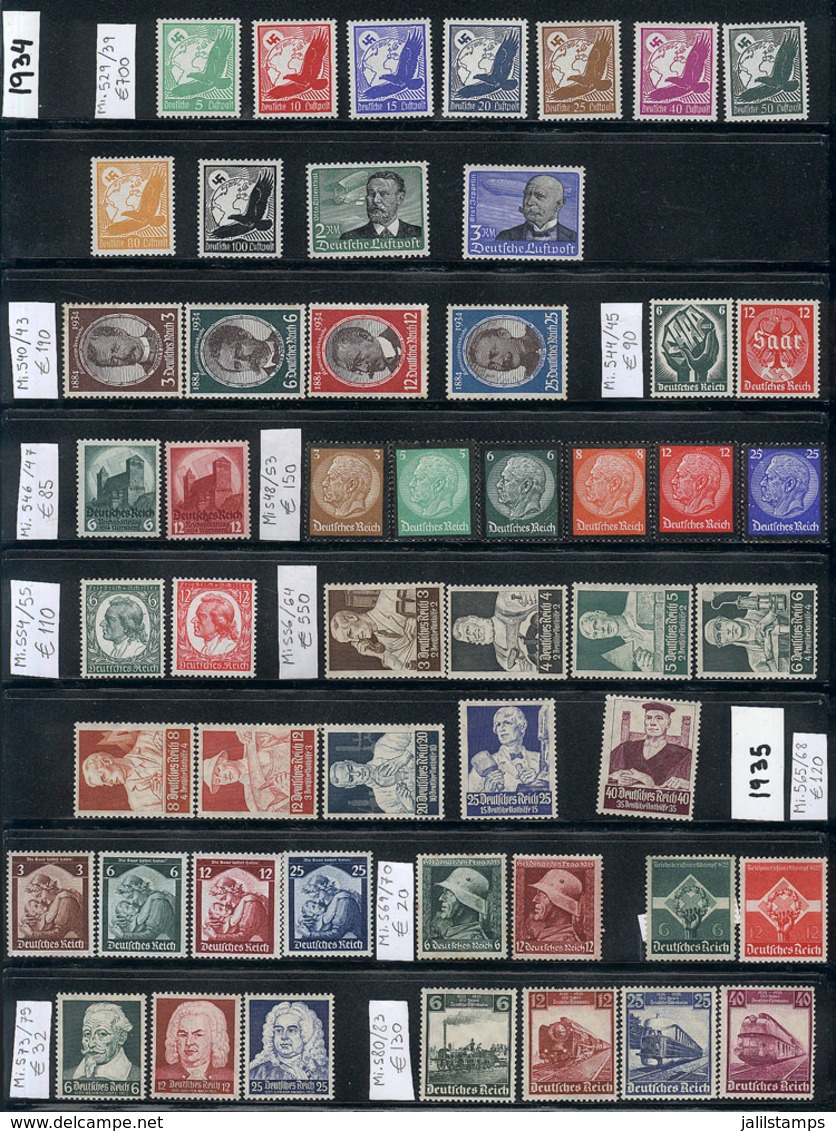 107 GERMANY: Collection Of Good Stamps And Sets In Stock Pages, Issued Between Circa 1930 And 1945, Including A Good Sel - Altri & Non Classificati