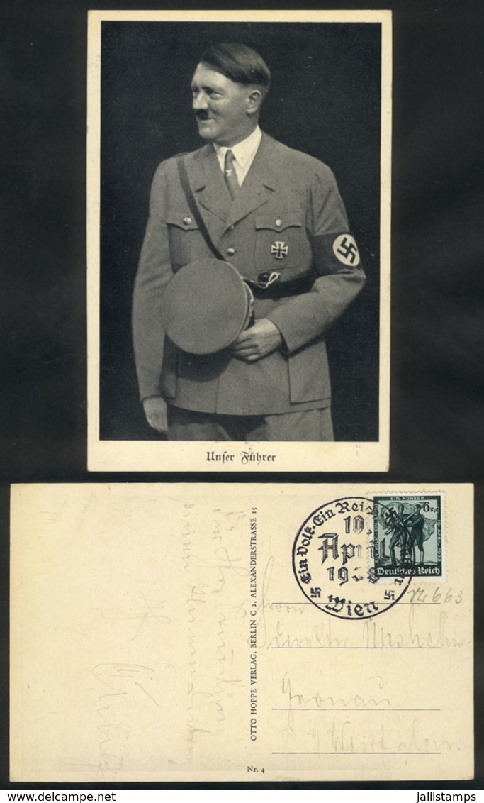 116 GERMANY: Hitler Smiling, PC Used In 1938, Excellent Quality - Other & Unclassified