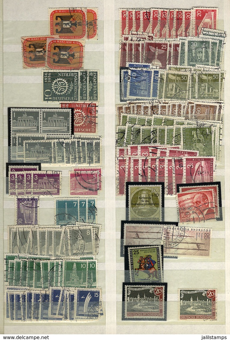 124 GERMANY - WEST BERLIN: Stock Of Stamps Mounted In Large Stockbook, Mint And Used, Very Fine General Quality, HIGH CA - Other & Unclassified