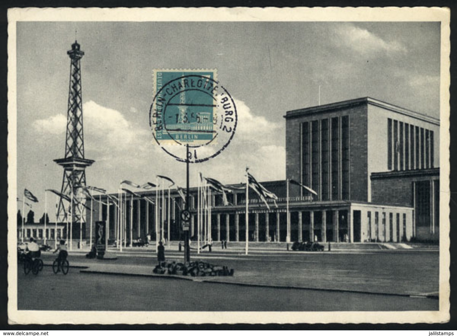 131 GERMANY BERLIN: BERLIN: Exhibition Halls In Funkturm, Maximum Card Of 1/MAR/1956, VF Quality - Storia Postale