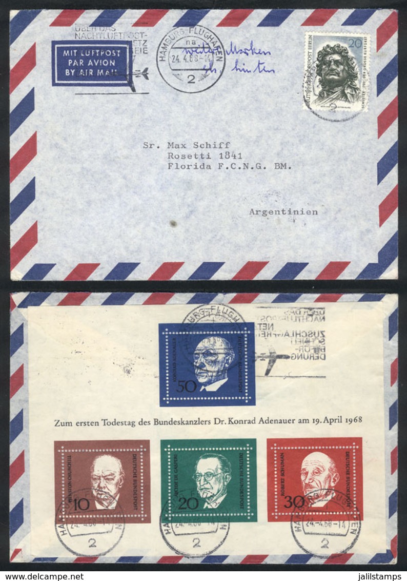 132 WEST GERMANY: Airmail Cover Sent To Argentina On 24/AP/1968 With Nice Postage, VF! - Covers & Documents
