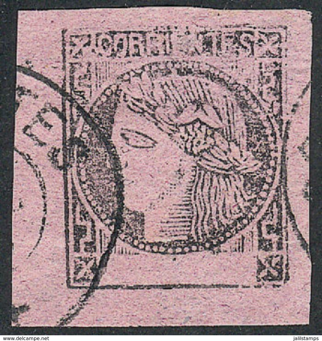 192 ARGENTINA: GJ.15, Dark Lilac, With Datestamp Of Corrientes, VF Quality! - Corrientes (1856-1880)