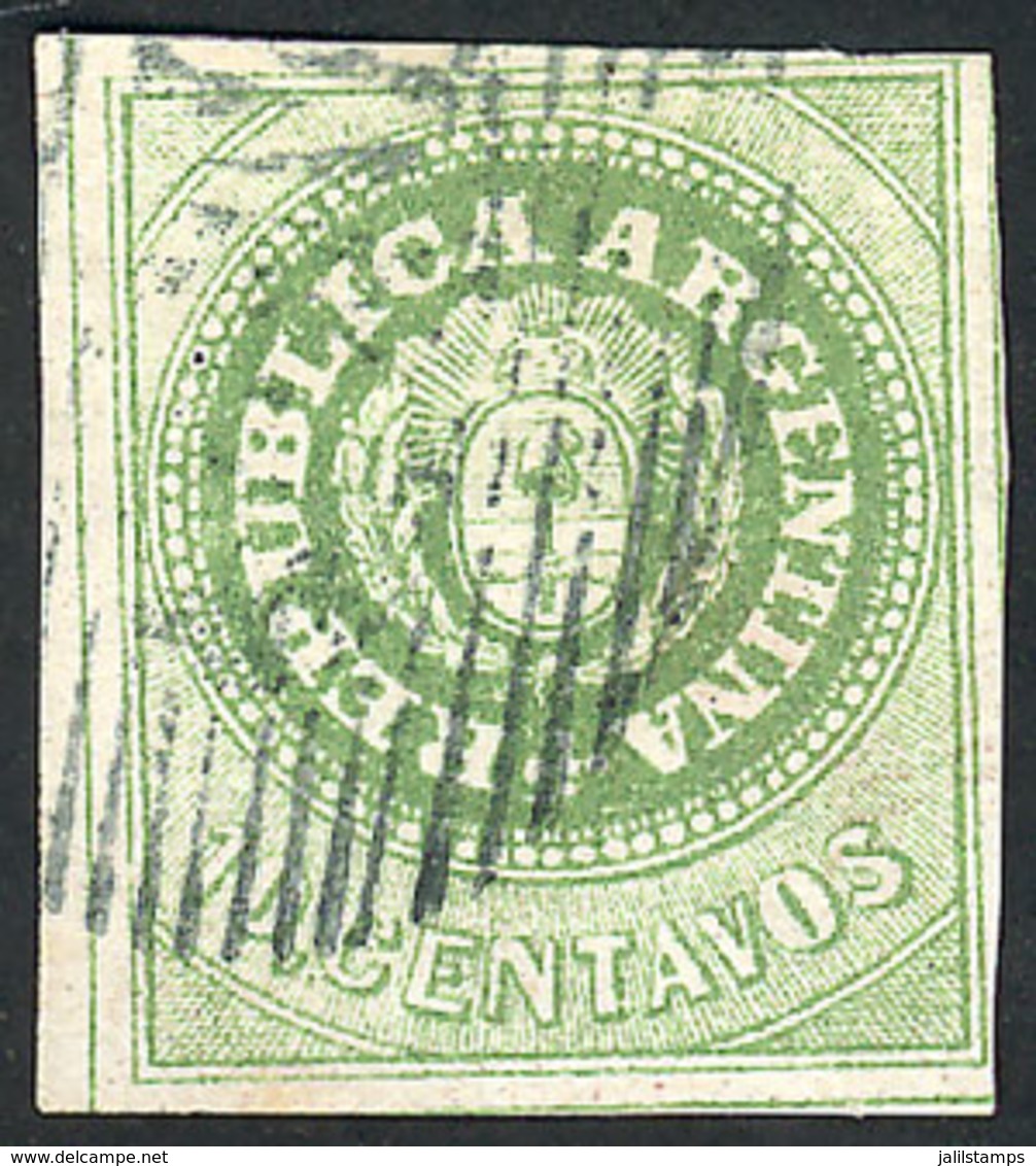 232 ARGENTINA: GJ.11, 10c. Without Accent, Used With Black OM Cancel, With Signs Of Early Plate Wear But Not Yet Of Semi - Ongebruikt