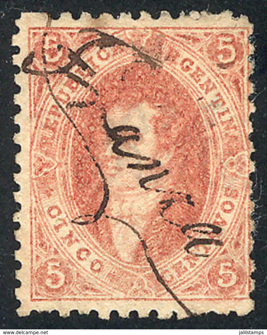 244 ARGENTINA: GJ.19, 1st Or 2nd Printing, Very Nice Example With FRANCA Pen Cancel, Tiny Thin On Back, Superb Front, Ra - Nuovi