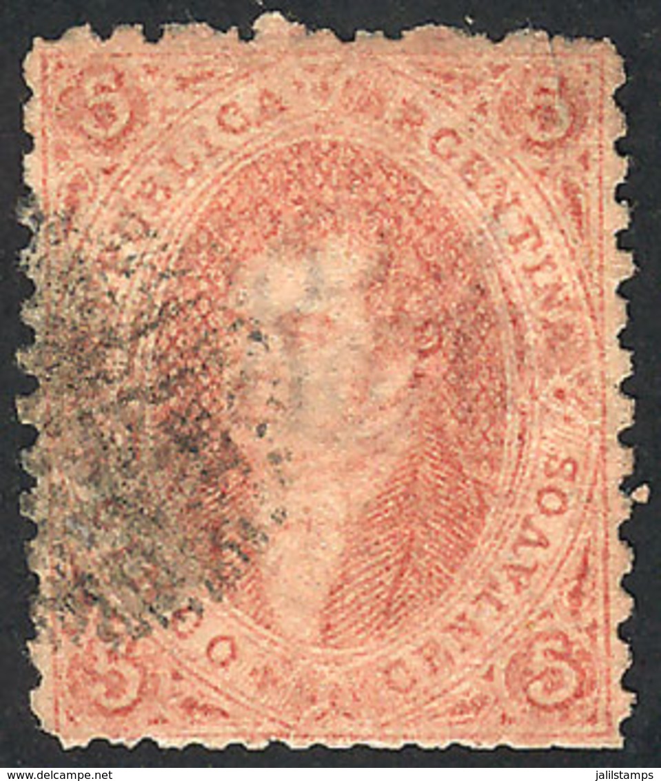 249 ARGENTINA: GJ.20, 3rd Printing, Ponchito Cancel, VF Quality, Rare! - Unused Stamps