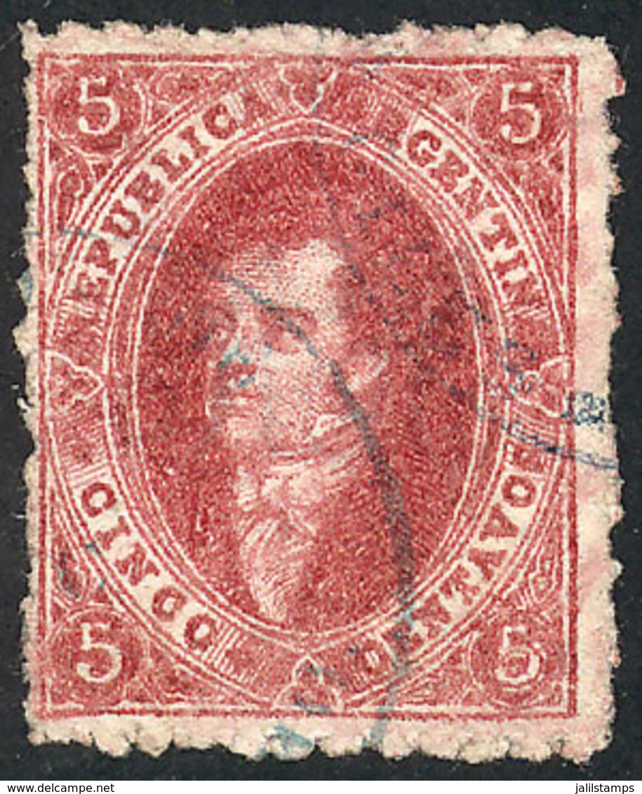 272 ARGENTINA: GJ.25, 4th Printing, Beautiful Color, Good Cancel Probably Of A Railway PO, Excellent Quality! - Unused Stamps