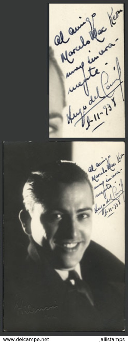 675 ARGENTINA: DEL CARRIL, HUGO: Film Director, Dedicated Photograph (postcard Size) With Hand-written Signature, Dated  - Sonstige & Ohne Zuordnung