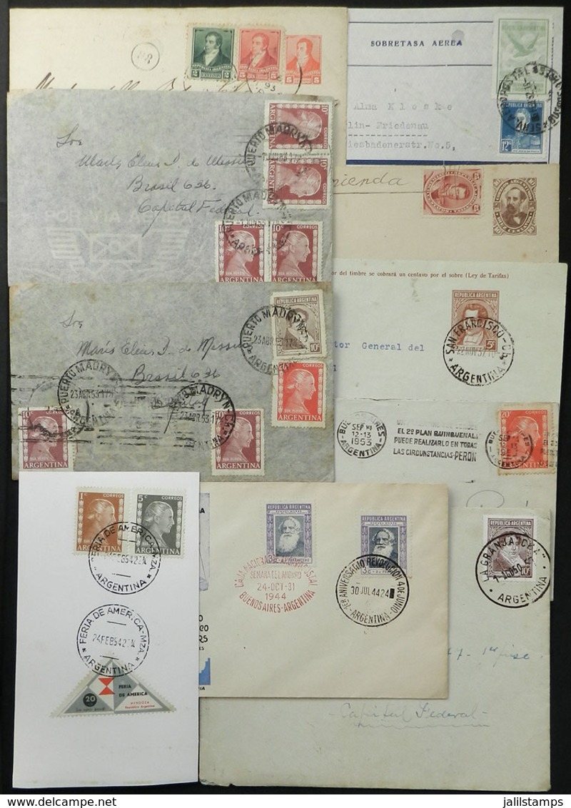 687 ARGENTINA: 10 Covers, Cards Etc. From Various Periods, Interesting Group! - Collections, Lots & Series