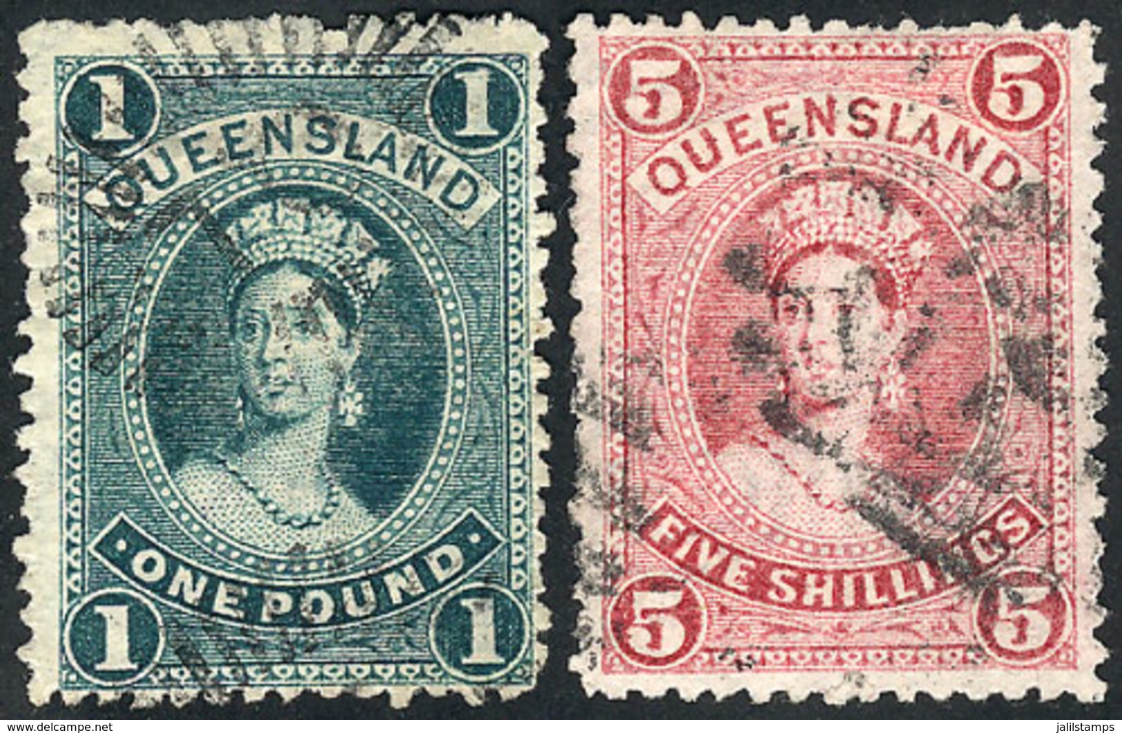 725 AUSTRALIA: Sc.76 + 78, Used, Very Fine Quality, Catalog Value US$285. - Mint Stamps