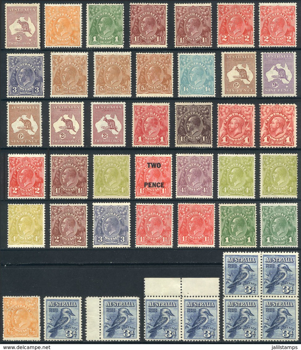 730 AUSTRALIA: Very Interesting Lot Of Unused First Issues, Lightly Hinged (some Unmounted) And In General Of Excellent  - Other & Unclassified