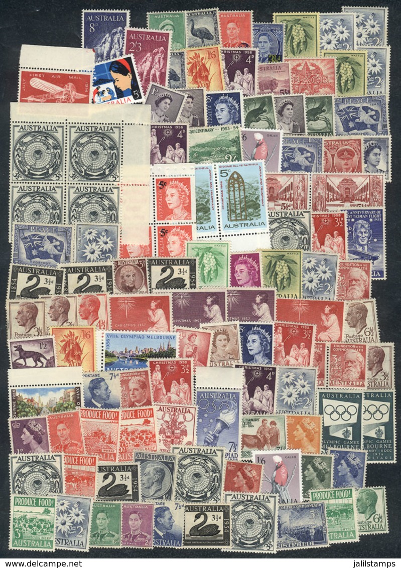 735 AUSTRALIA: Lot Of Unused Stamps And Sets, Most Unmounted (very Few With Hinge Marks), All Of Very Fine To Excellent  - Sonstige & Ohne Zuordnung
