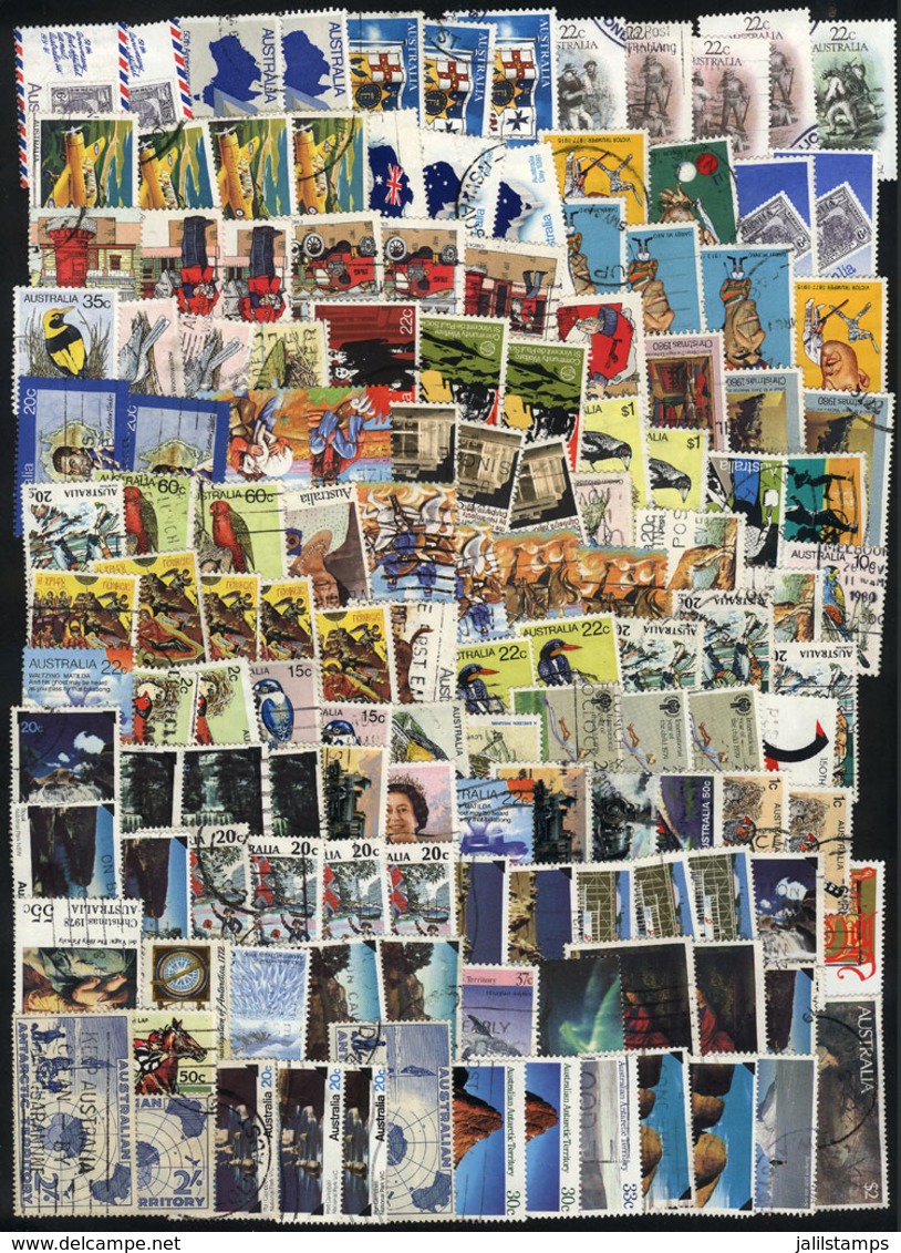 737 AUSTRALIA: SEVERAL HUNDREDS Used Modern Stamps, Mostly Commemorative Stamps Of Very Fine Quality! - Sonstige & Ohne Zuordnung