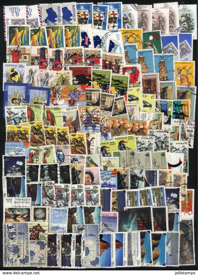 737 AUSTRALIA: SEVERAL HUNDREDS Used Modern Stamps, Mostly Commemorative Stamps Of Very Fine Quality! - Other & Unclassified