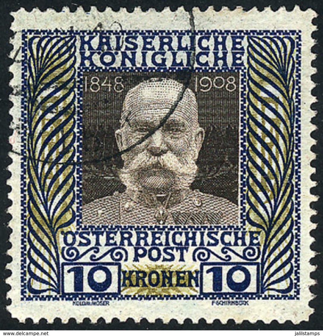 739 AUSTRIA: Sc.127, 1908/16 10Kr. Franz Josef, Used, VF Quality! - Altri & Non Classificati