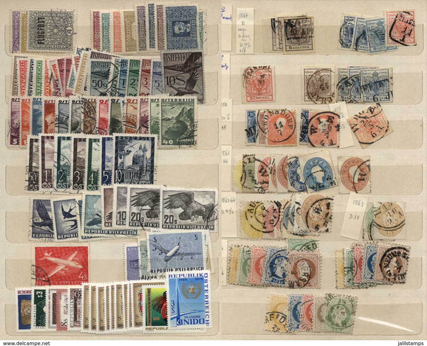 747 AUSTRIA: Stockbook With Attractive Stock Of Old And Modern Stamps, In General Of Very Fine Quality. High Catalogue V - Altri & Non Classificati