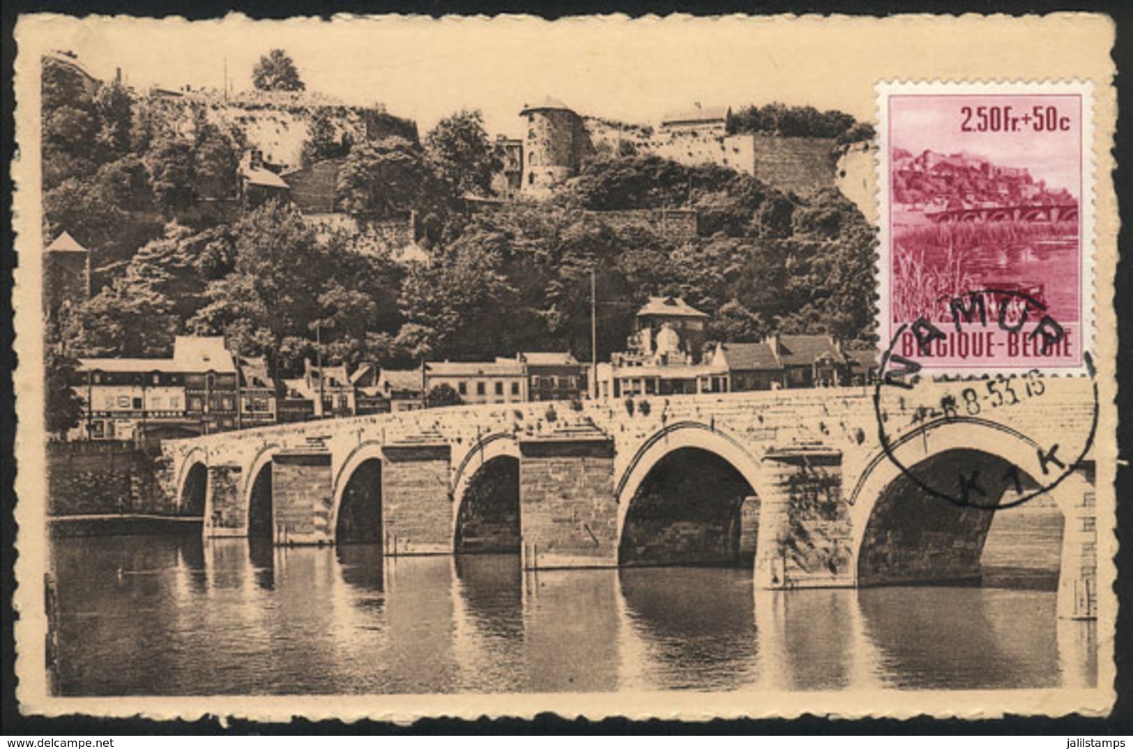 771 BELGIUM: NAMUR: Partial View And Bridge Of Jambes, Maximum Card Of AU/1953, VF - Altri & Non Classificati