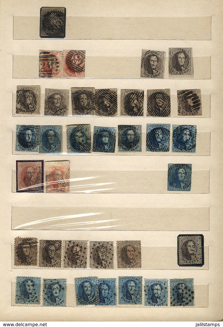 789 BELGIUM: Stockbook With Good Old Stock Of Used And Mint Stamps (from Classics To Circa 1940), Fine General Quality ( - Collections