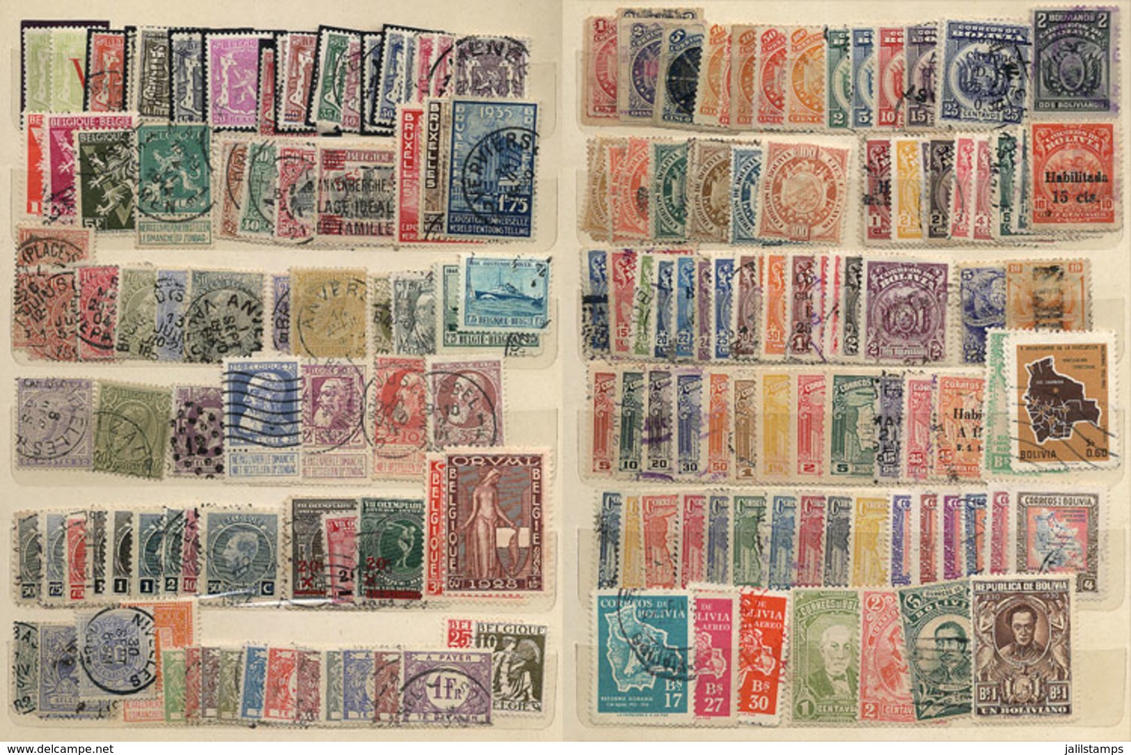 796 BELGIUM + BOLIVIA: Stock Of Used Or Mint Stamps In Stockbook, Including Some Scarce And Very Interesting Examples, T - Altri & Non Classificati
