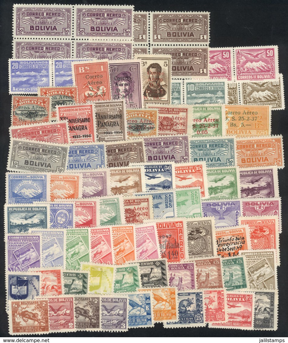 852 BOLIVIA: Lot Of Mint Stamps And Sets (a Few Without Gum), In General Of Fine To Very Fine Quality, Including The Set - Bolivia