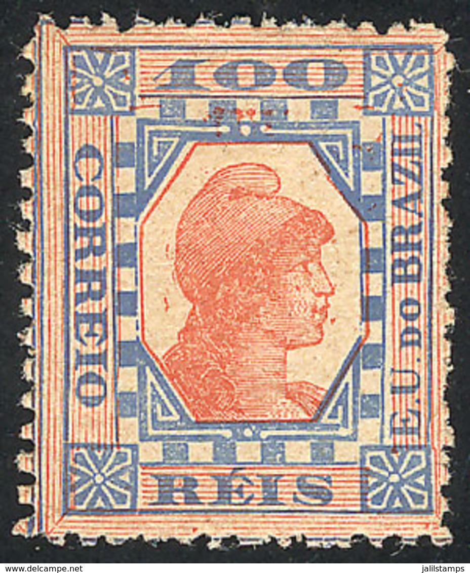 869 BRAZIL: Sc.109, 1891 Liberty 100r. MNH, Excellent Quality, Rare! - Sonstige & Ohne Zuordnung