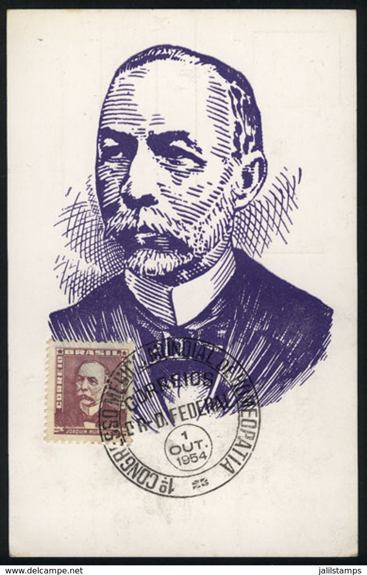 893 BRAZIL: Joaquim MURTINHO, Physician And Politician, Maximum Card Of AU/1954, VF - Maximum Cards