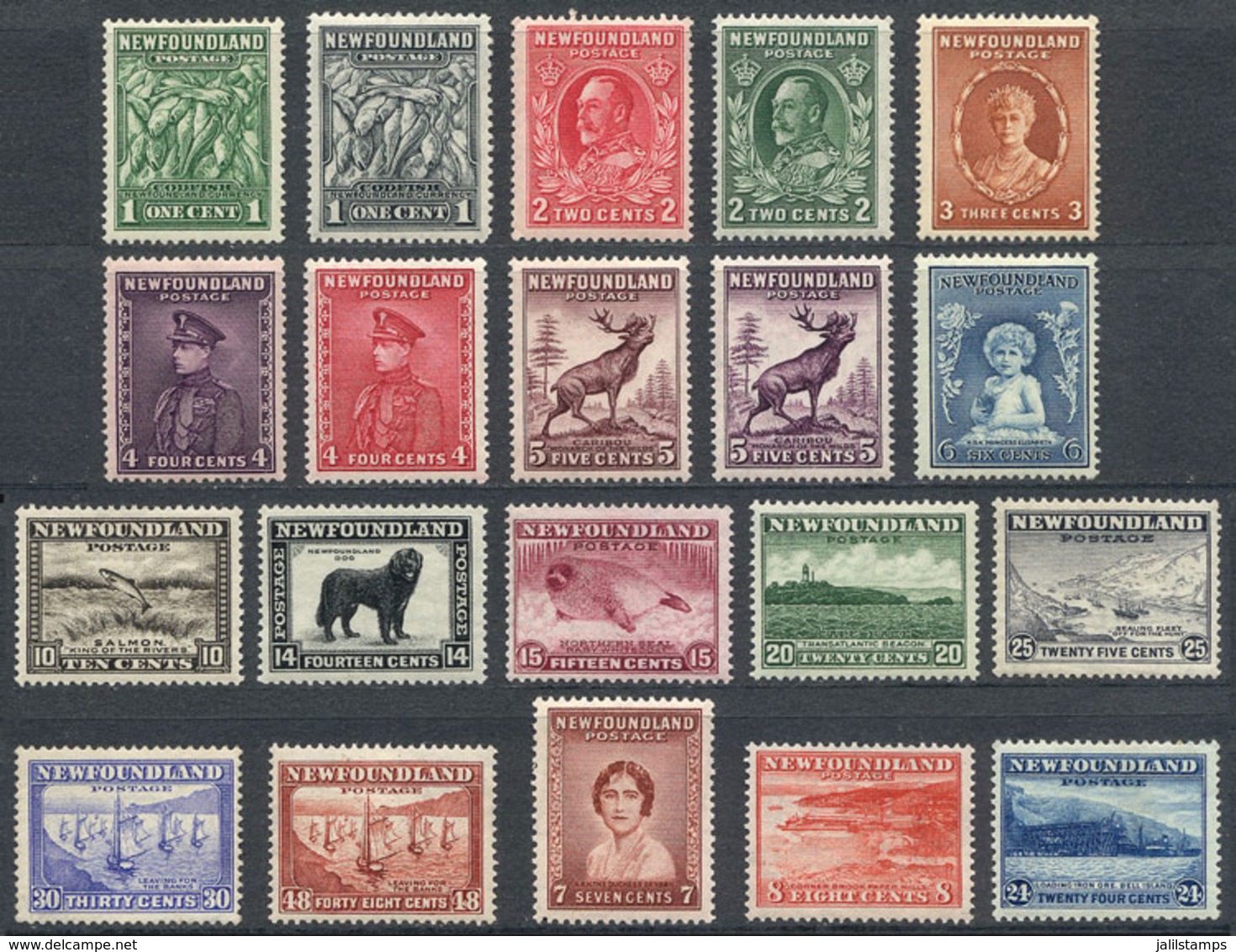 980 CANADA: Sc.183/199 + 208/210, 1932/7 Animals, Ships Etc., Complete Set Of 20 Values, Mint Lightly Hinged, VF Quality - 1908-1947