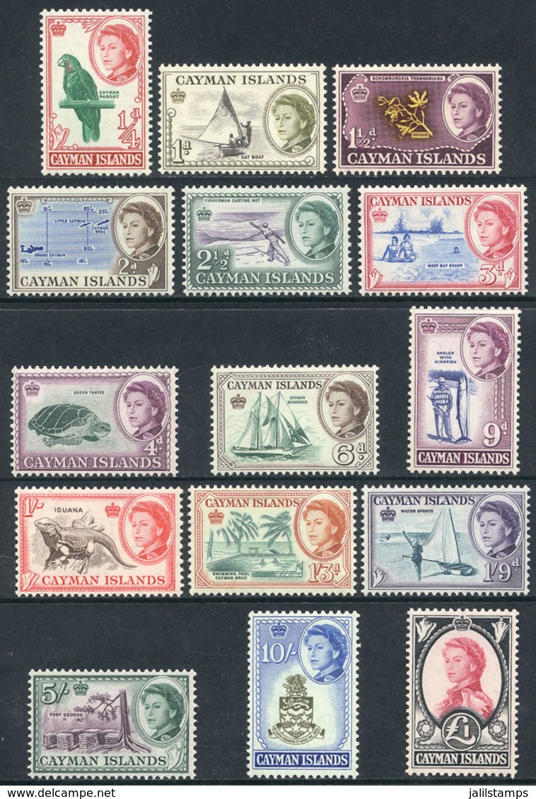 1002 CAYMAN ISLANDS: Sc.153/167, 1962 Birds, Fish, Sports And Other Topics, Complete Set Of 15 Unmounted Values, Excelle - Cayman Islands