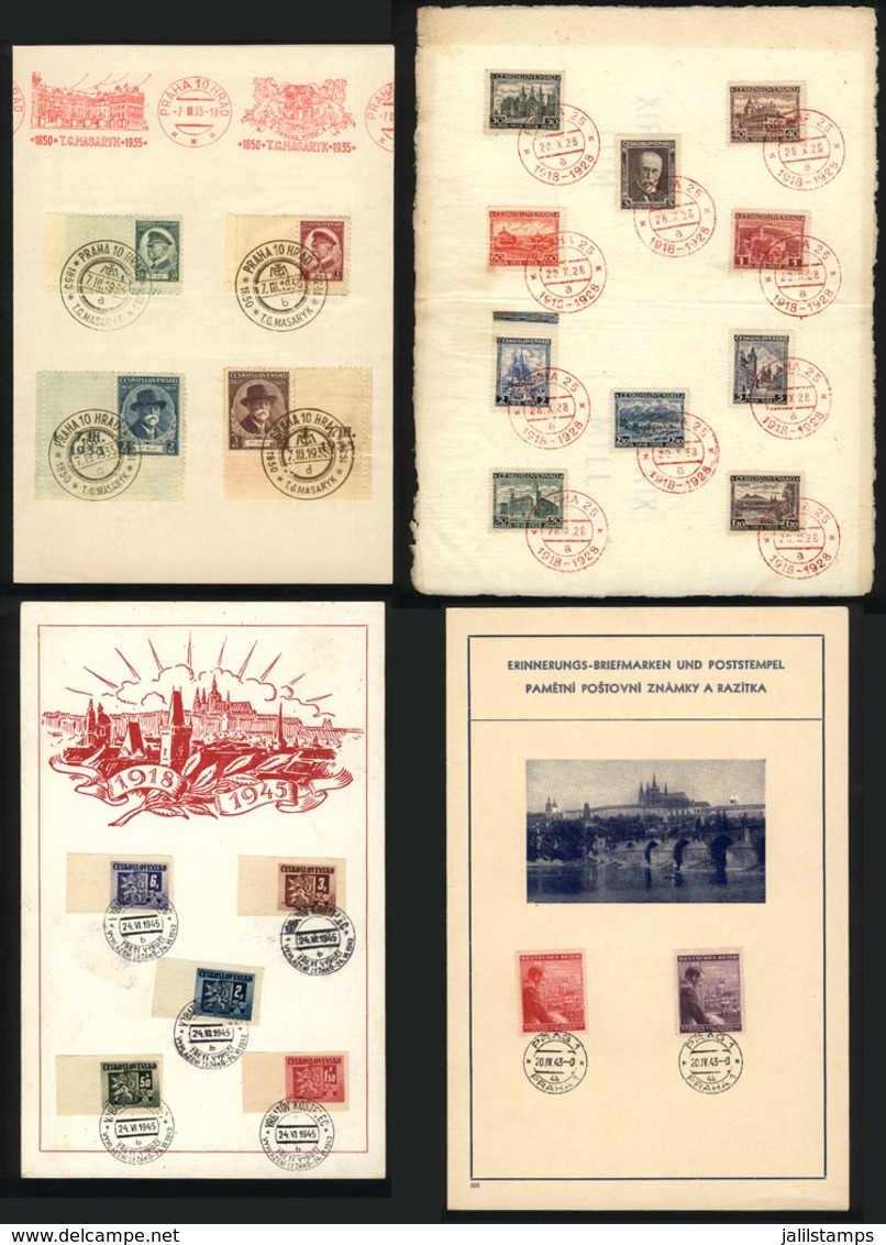 1014 CZECHOSLOVAKIA: 34 Cards, Brochures And Covers Of Circa 1928/1945, All With Interesting Special Postmarks, Very Few - Other & Unclassified