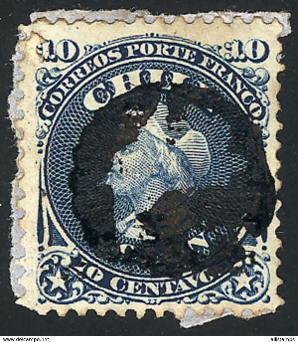 1034 CHILE: Yvert 14 (Sc.18), Used With An Unknown Cancel, VF Quality And Interesting! - Chile