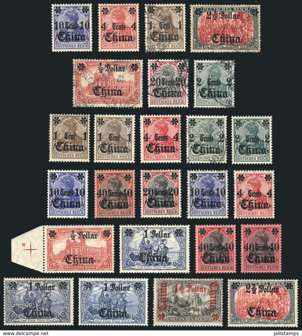 1088 CHINA - GERMAN OFFICES: Small Lot Of Interesting Stamps, Most Of Very Fine Quality! - Deutsche Post In China